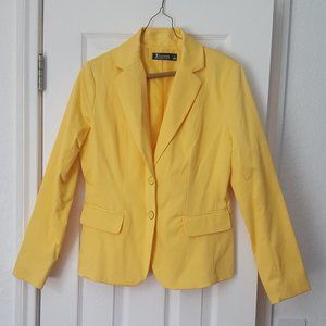 Yellow suit jacket blazer